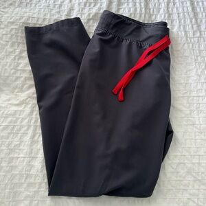 Womens Figs Livingston Basic Scrub Pants: Charcoal